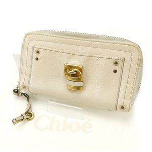 AUTH Chloe Wallet Purse Long Wallet Beige Woman